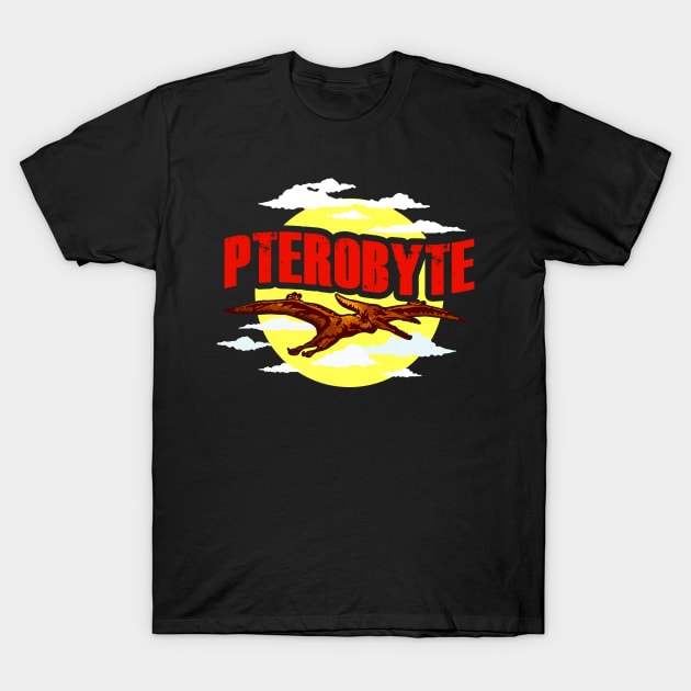 Funny Pterobyte Pterodactyl Dinosaur Flying Dino T-Shirt by theperfectpresents